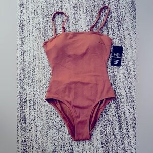NWT/ MODERN COLLECTIVE Women’s One Piece Swimsuit - Open back, Size L, Rust
